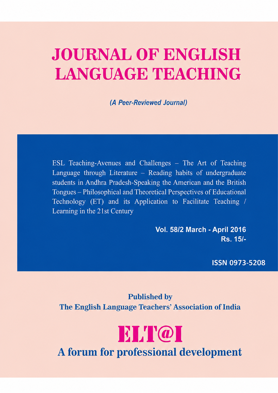 					View Vol. 58 No. 2 (2016): March - April
				