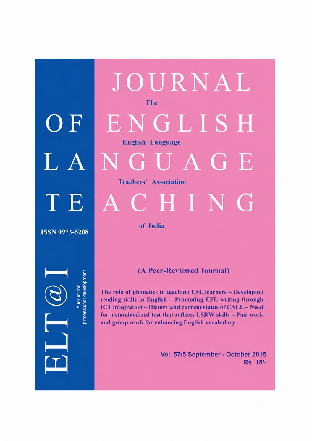 					View Vol. 57 No. 5 (2015): September - October
				