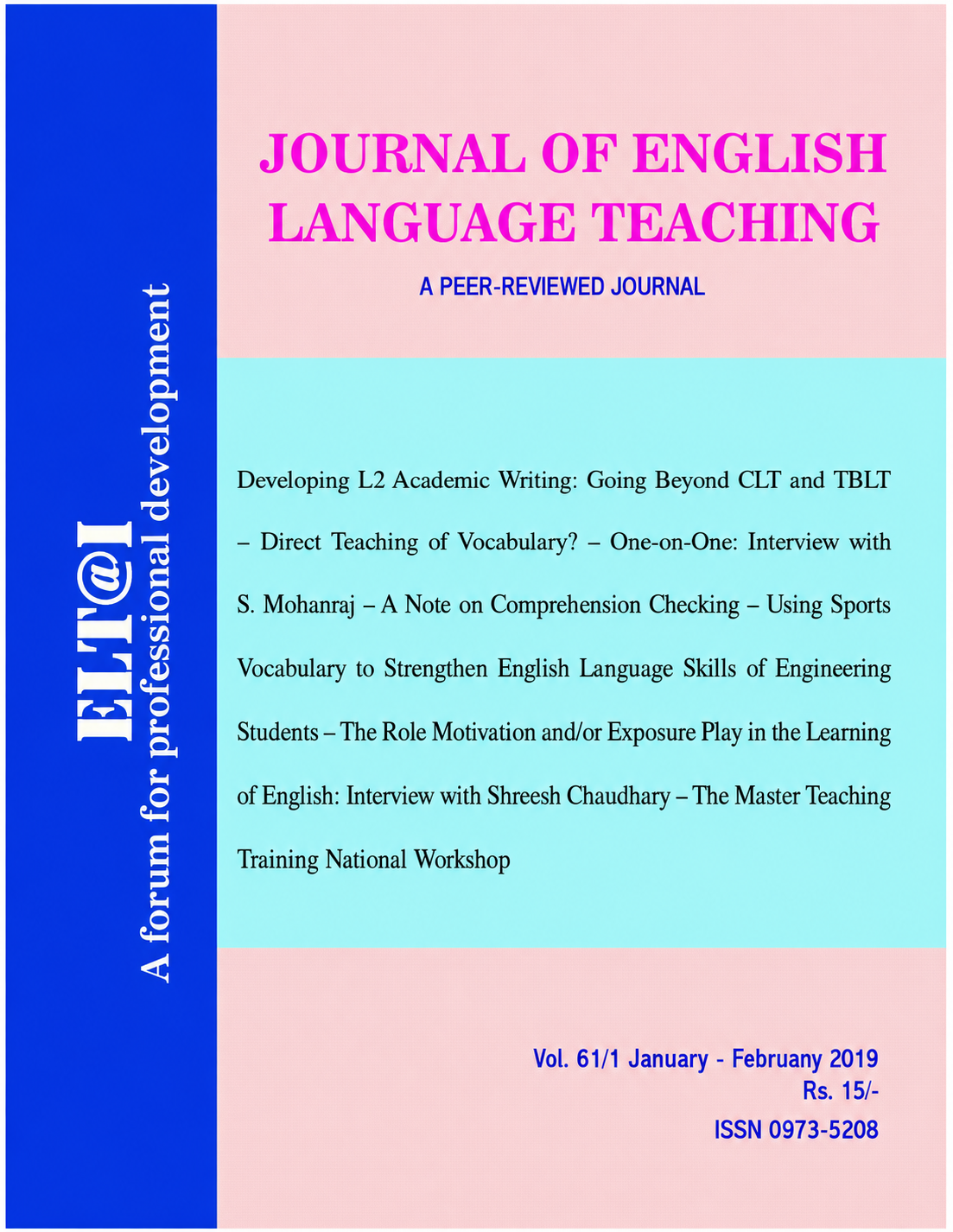 					View Vol. 61 No. 1 (2019): January - February
				