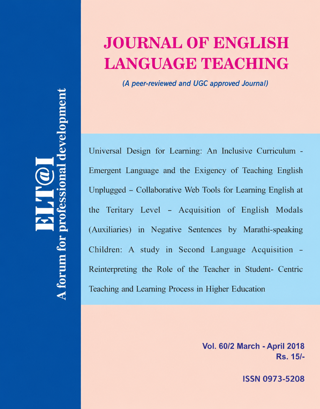 					View Vol. 60 No. 2 (2018): March - April
				